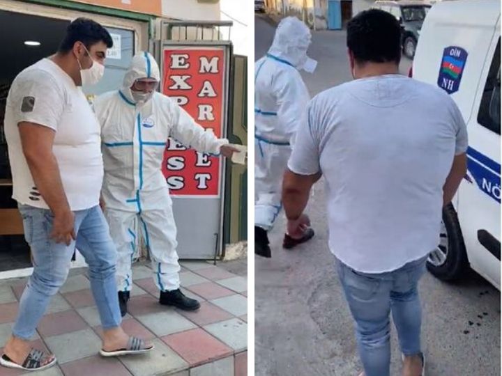 В бакинском магазине задержали больного коронавирусом, нарушившего правила карантина - ФОТО - ВИДЕО