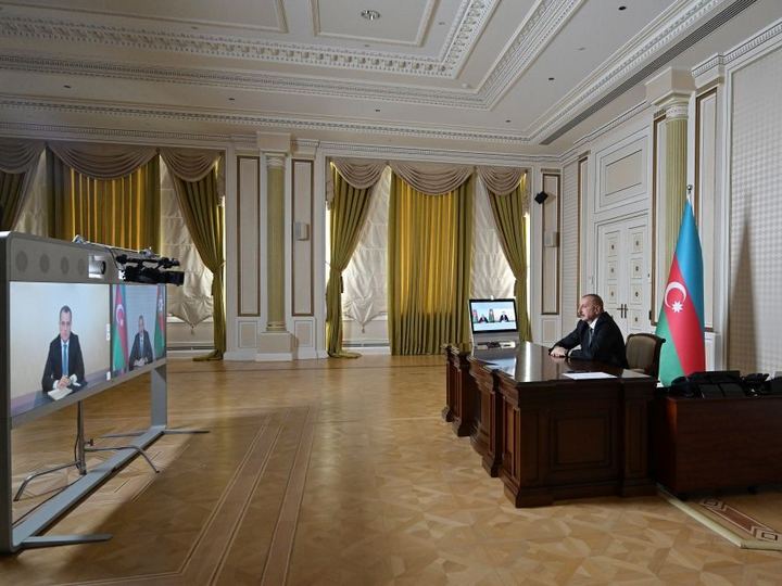 Prezident yeni Xarici İşlər naziri Ceyhun Bayramovu videoformatda qəbul edib - FOTO