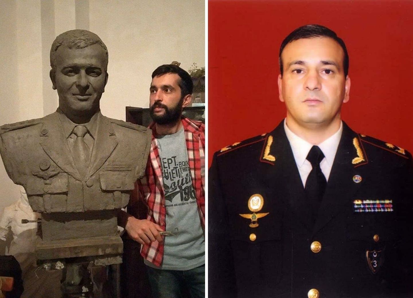 Азербайджанский скульптор создал бюст погибшего генерала Полада Гашимова – ФОТО