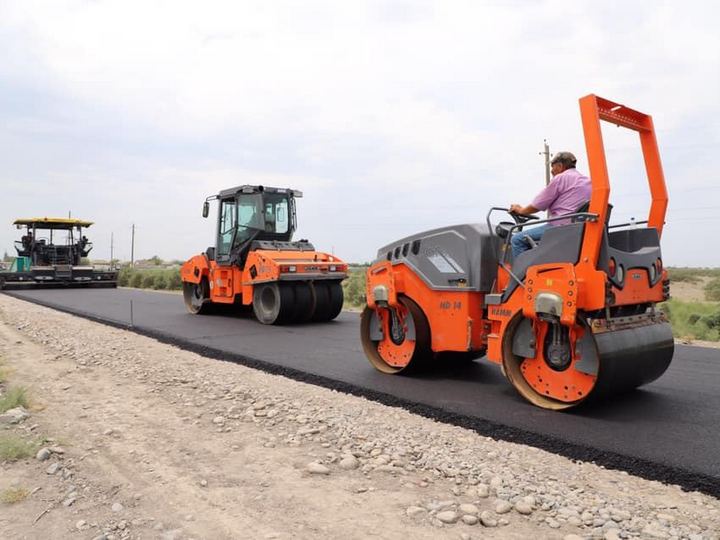 Neftçalada kənd yolları təmir olunur - FOTO