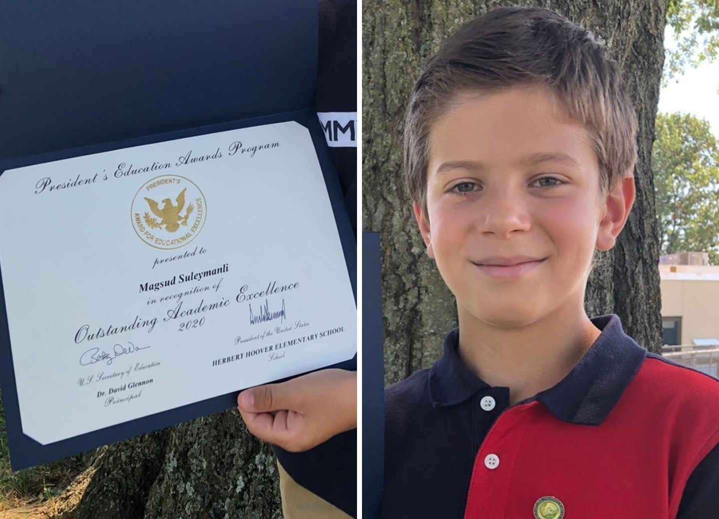 10-летний азербайджанец получил премию президента США за достижения в образовании – ФОТО  