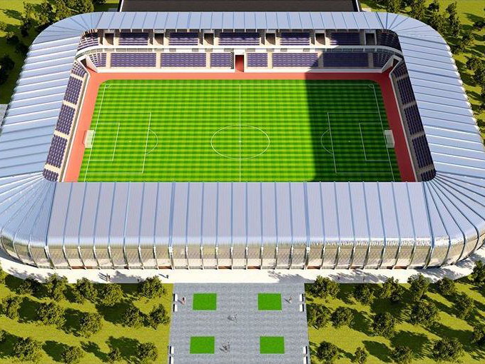 В Сумгайыте возводят красивейший футбольный стадион с уникальным фонтанным комплексом – ФОТО
