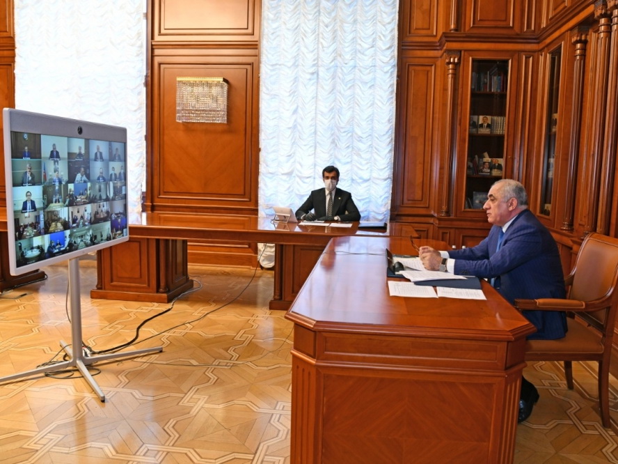 Состоялось видеосовещание по республике Оперативного штаба при Кабинете Министров в связи с карантинным режимом - ФОТО