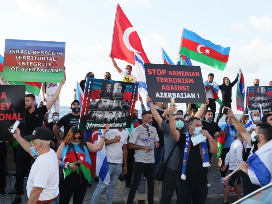 В Израиле состоялся митинг в поддержку Азербайджана и азербайджанского солдата - ФОТО