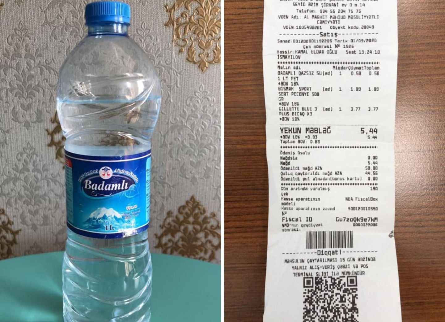 Безобразие в Al Market: спирт в бутылке вместо воды - ФОТО