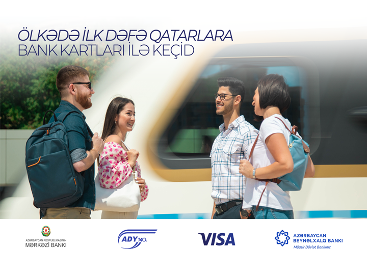 Elektrik qatarlarında ilk dəfə gediş haqqını təmassız bank kartları ilə ödəmək imkanı