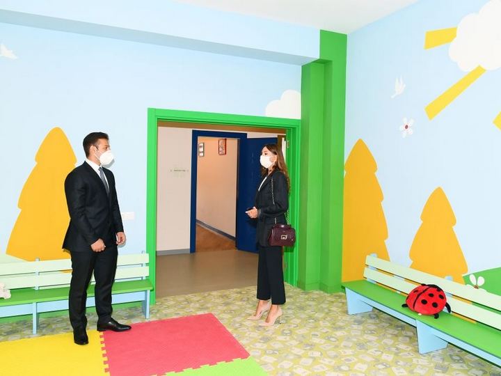 Birinci vitse-prezident Şağanda yeni uşaq bağçasının açılışında iştirak edib - FOTO