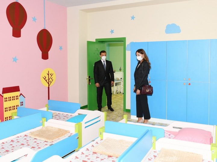 Мехрибан Алиева приняла участие в открытии нового здания детского сада в Баку - ФОТО