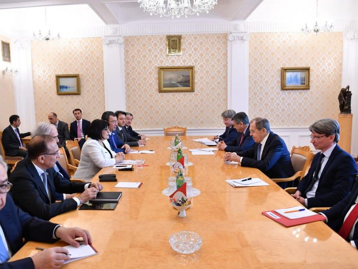 В Москве проходит встреча председателя Милли Меджлиса и главы МИД России