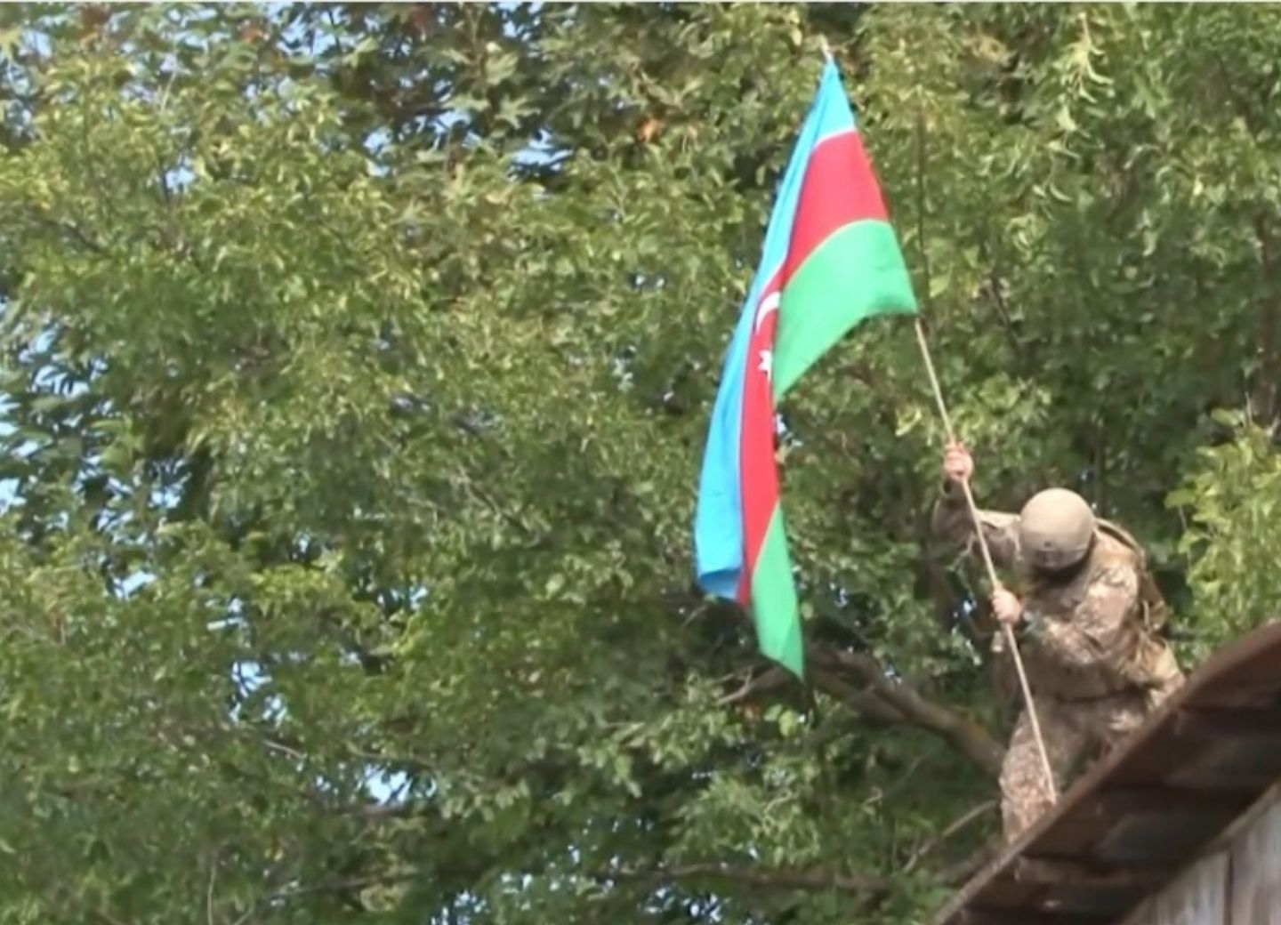 Флаг Азербайджана - на освобожденных территориях Джебраильского района – ВИДЕО