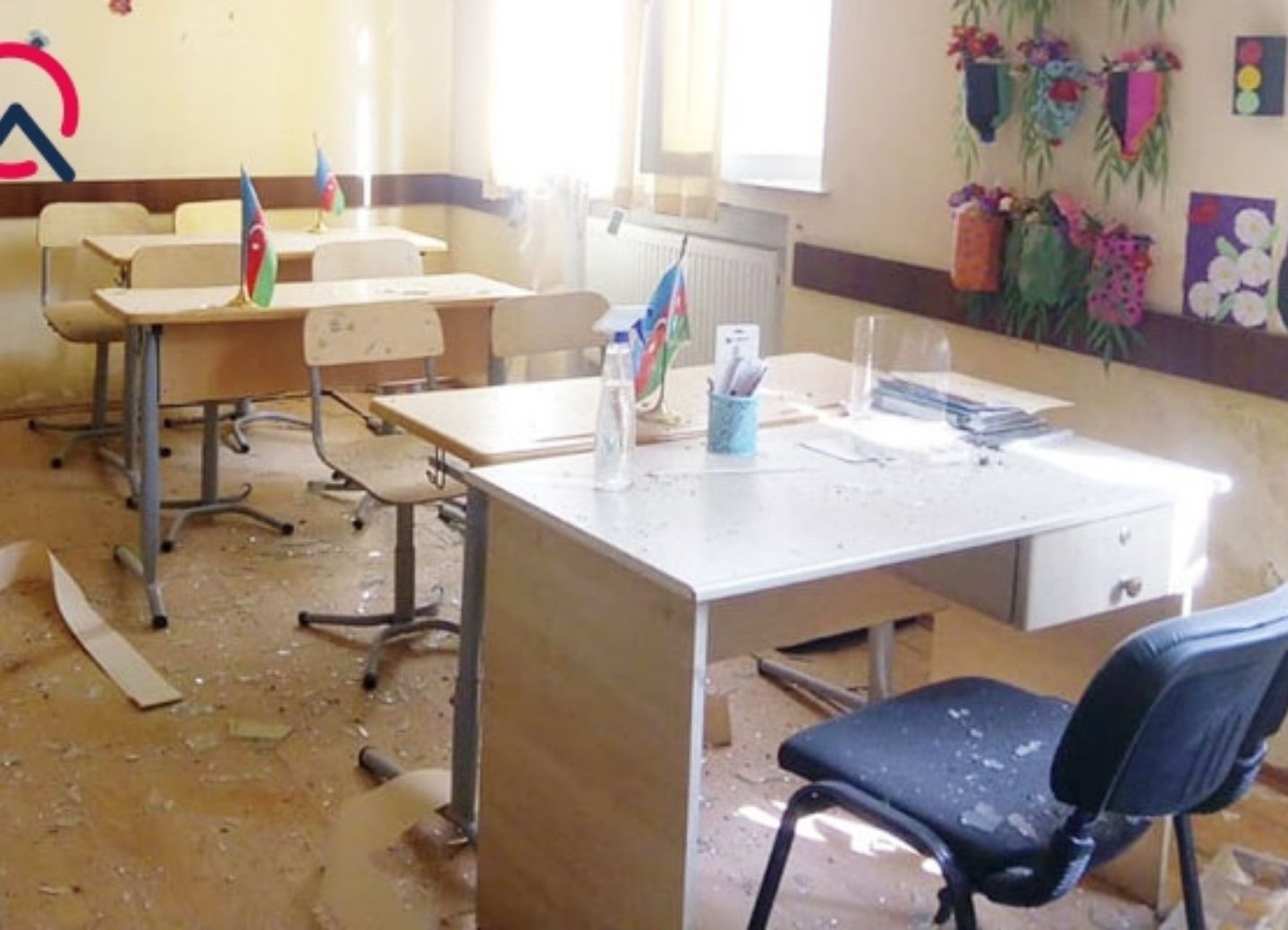 Армяне сбросили артиллерийский снаряд на школу в Тертере – ФОТО