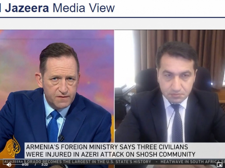 Hikmət Hacıyevin “Al Jazeera” televiziya kanalına müsahibəsi - VİDEO