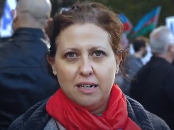 Еврейка из Азербайджана на митинге в Нью-Йорке: «Я люблю свою страну. Она заслуживает свободы от армянской оккупации» - ВИДЕО
