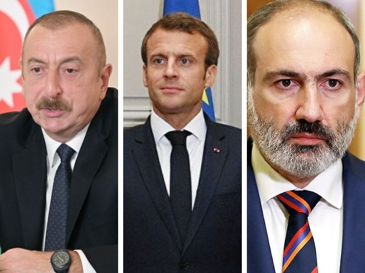 Макрон обсудил ситуацию в Нагорном Карабахе с Ильхамом Алиевым и Николом Пашиняном