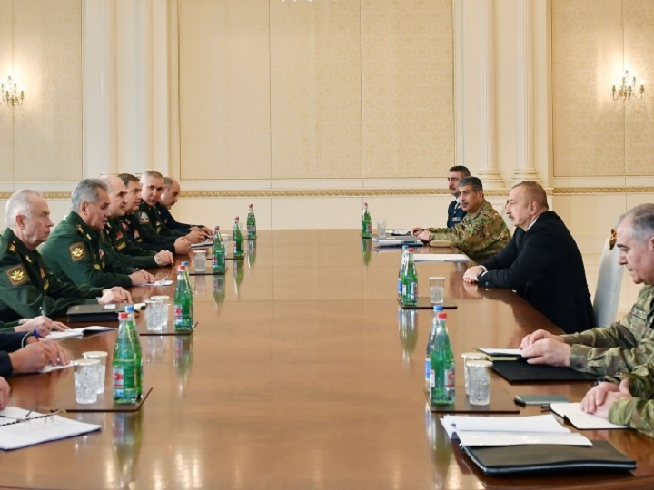 Prezident İlham Əliyev Rusiyanın müdafiə nazirini qəbul edib - FOTO - YENİLƏNİB