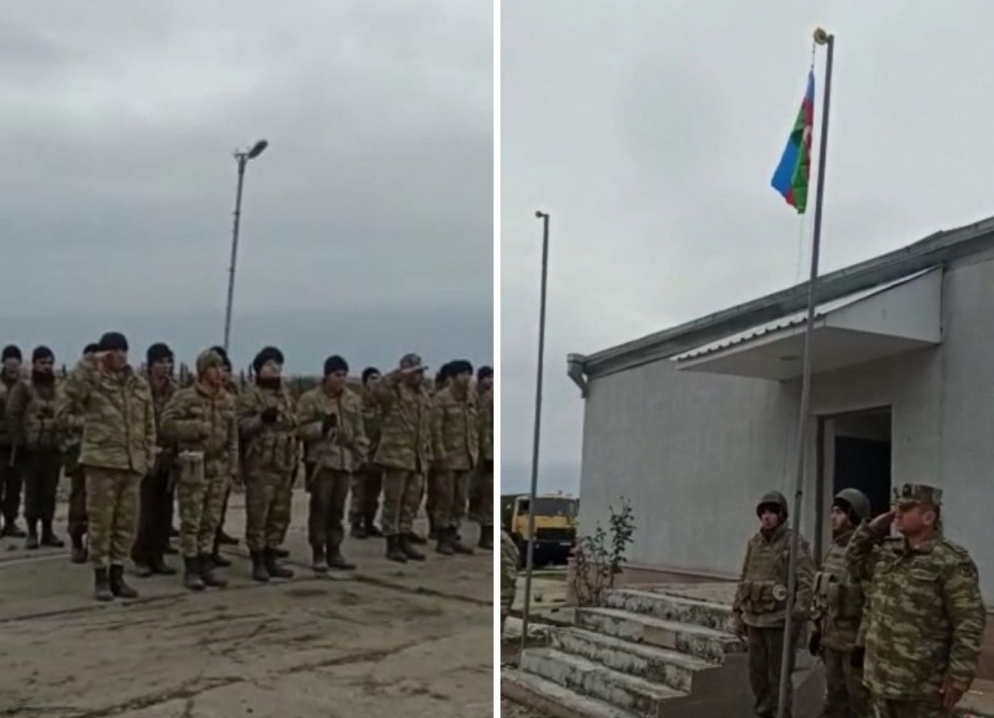 В селе Шелли, где прежде находилась армянская воинская часть, поднят флаг Азербайджана - ФОТО - ВИДЕО