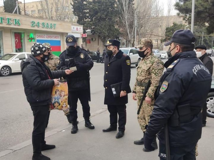 Bakıda karantin qaydalarına nəzarət gücləndirildi - FOTO