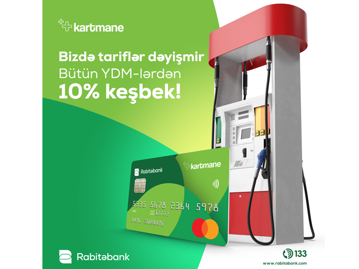 Tariflər dəyişmir – Bütün YDM-lərdən 10% keşbek!