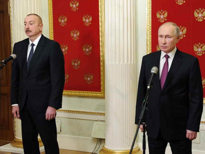 Президент России, Президент Азербайджана и премьер-министр Армении выступили с заявлением для прессы - ВИДЕО