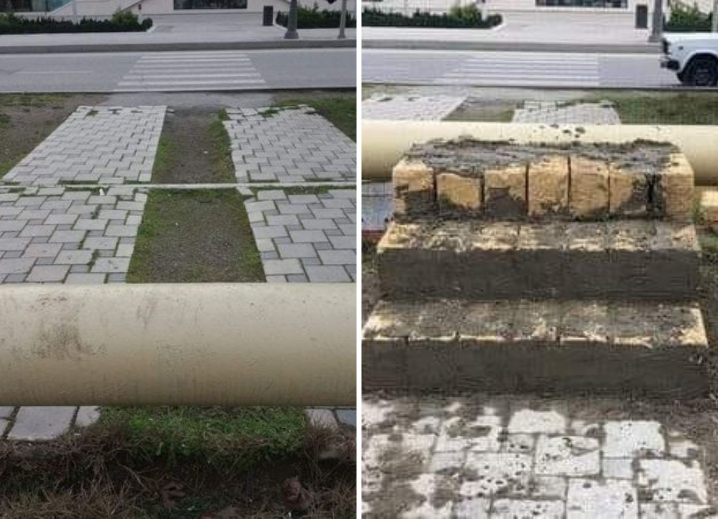 Лестница над газопроводом – «креативное» решение проблемы перехода в Баку - ФОТО