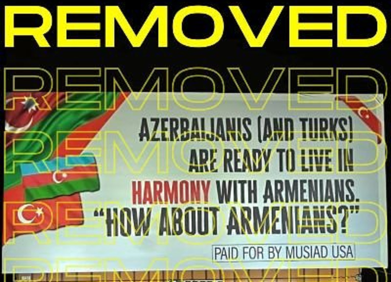 Армяне не хотят добрососедства: Призыв к миру со стороны Азербайджана и Турции был снят с рекламного щита в Филадельфии – ФОТО