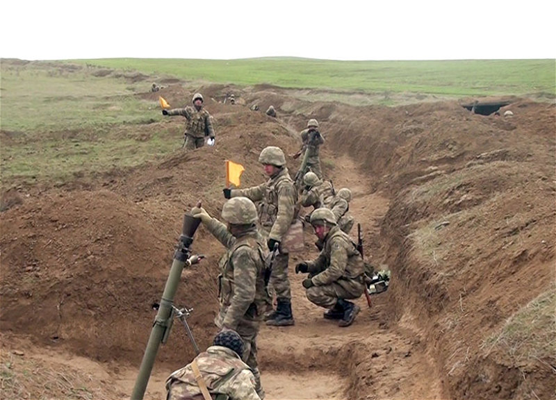 Продолжаются боевые стрельбы минометных батарей Азербайджанской армии - ФОТО - ВИДЕО