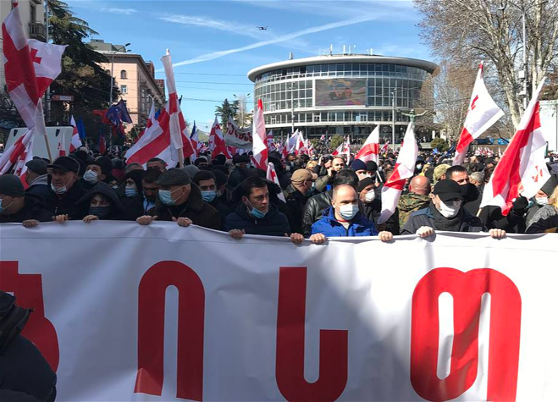 Оппозиция в Грузии проводит шествие с требованием освободить депутата Мелию