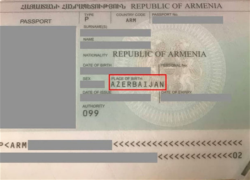 Новые реалии армянских паспортов: «Место рождения – Азербайджан» - ФОТОФАКТ