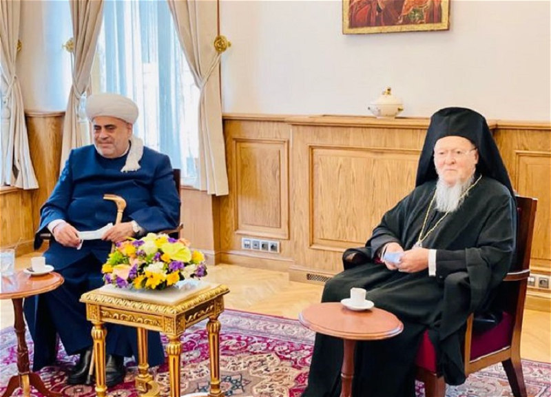 QMİ sədri Patriarx Varfolomeyi Qarabağdakı məscid və kilsələri birlikdə ziyarət etməyə dəvət edib - FOTO