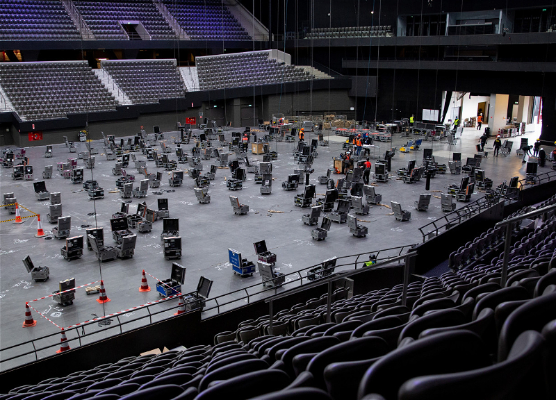 В Роттердаме началась установка сцены для проведения конкурса «Евровидение-2021» - ВИДЕО