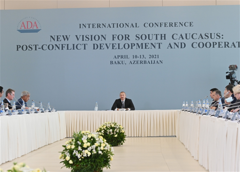Выступление Ильхама Алиева на международной конференции в центре внимания зарубежной печати