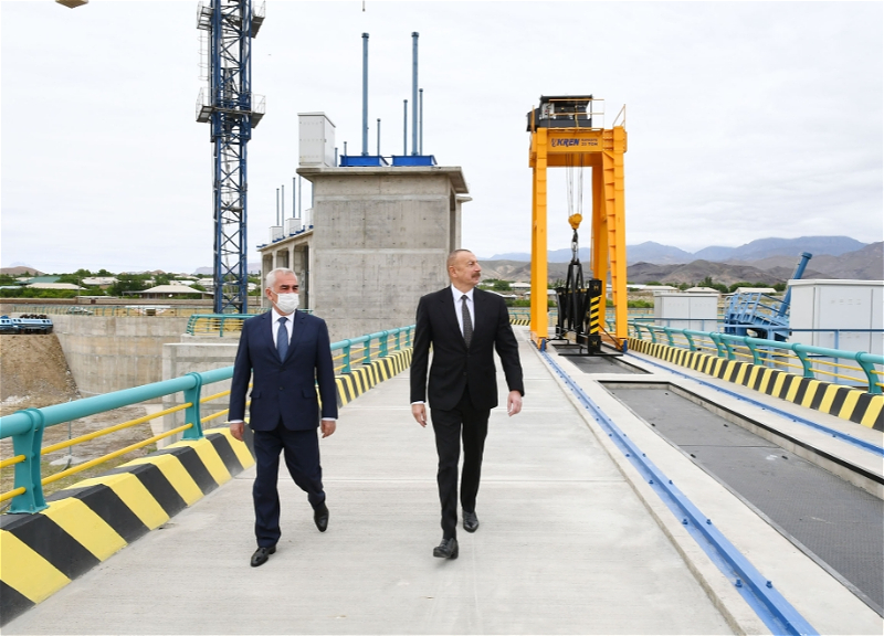Ильхам Алиев ознакомился со строительством Ордубадской ГЭС - ФОТО