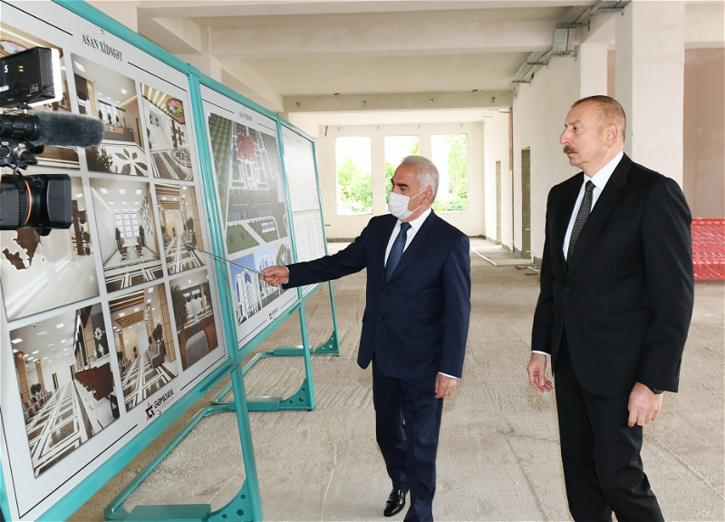 Ильхам Алиев ознакомился со строительством здания «ASAN xidmət» в Нахчыване - ФОТО