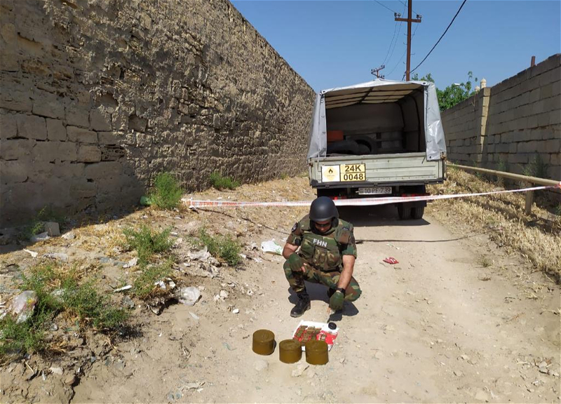 В поселке Нардаран обнаружены боеприпасы - ФОТО - ВИДЕО