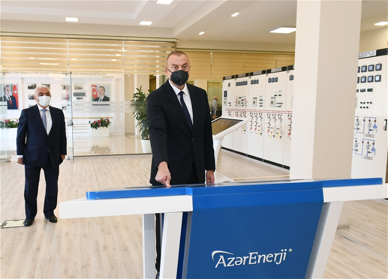 Президент Ильхам Алиев открыл 110/35/6-киловольтную подстанцию «Бинагади» - ФОТО