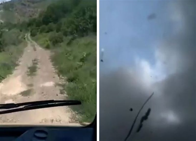 В сети появилось видео вчерашнего подрыва автобуса на мине в Кельбаджаре