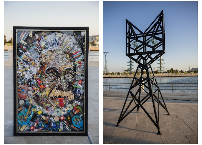 На Бакинском приморском бульваре появился «Портрет Эйнштейна» – ФОТО – ВИДЕО
