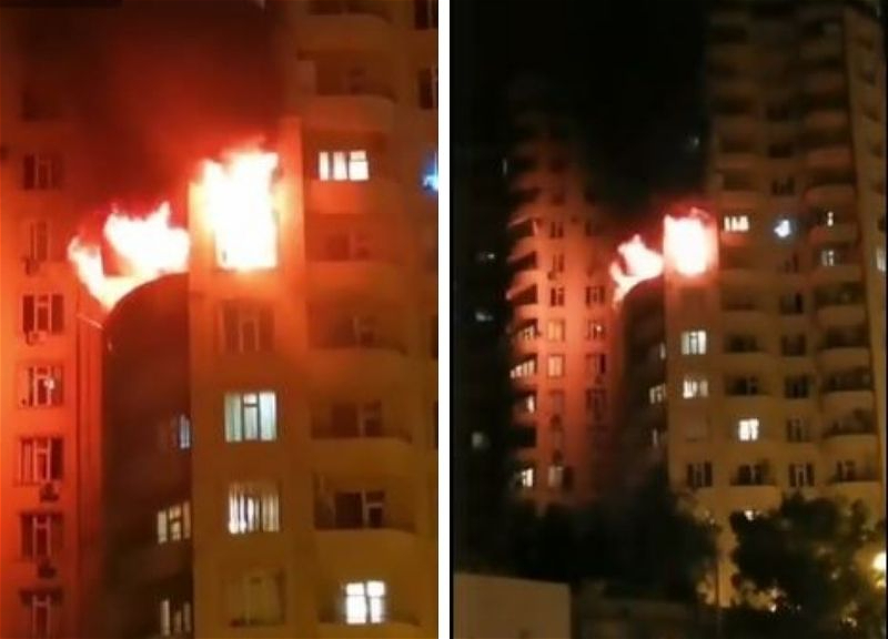 В Баку произошел пожар в многоэтажном здании, есть пострадавшие – ВИДЕО – ОБНОВЛЕНО