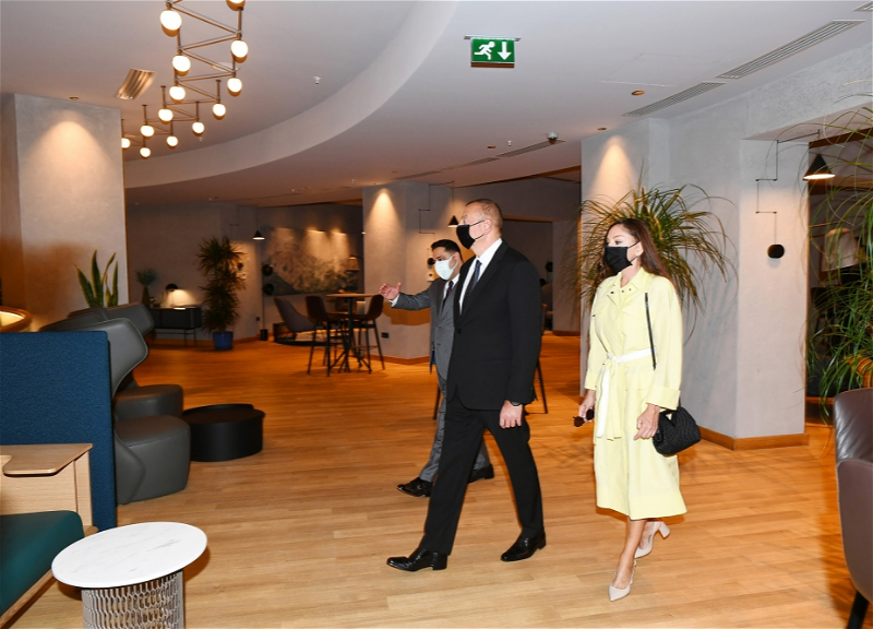 Ильхам Алиев принял участие в открытии отеля «Courtyard by Marriott Baku» - ФОТО - ВИДЕО
