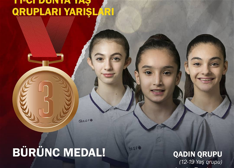Азербайджанские акробатки выиграли бронзу Всемирных соревнований возрастных групп