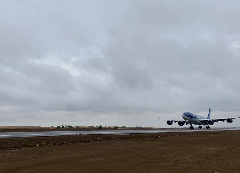 Историческое событие: В аэропорту Физули приземлился самолет AZAL «KARABAKH» - ФОТО - ВИДЕО