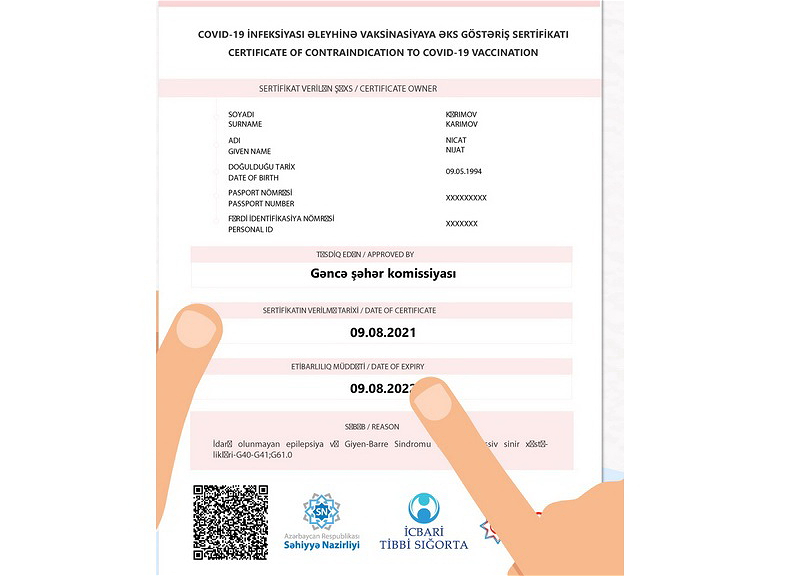 Что нужно знать о получении сертификата о противопоказании к вакцинации в Азербайджане