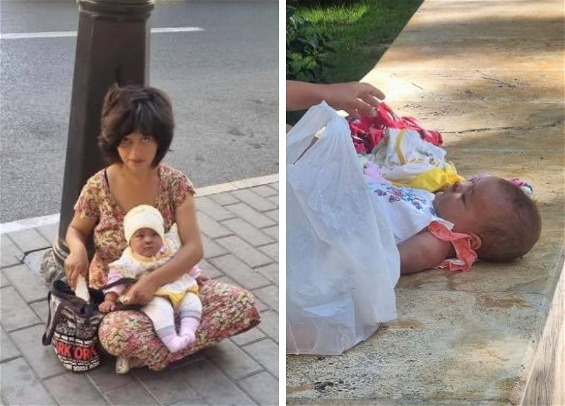 Фотографии бездомной матери с ребенком в Молоканском саду взбудоражили соцсети – ФОТО