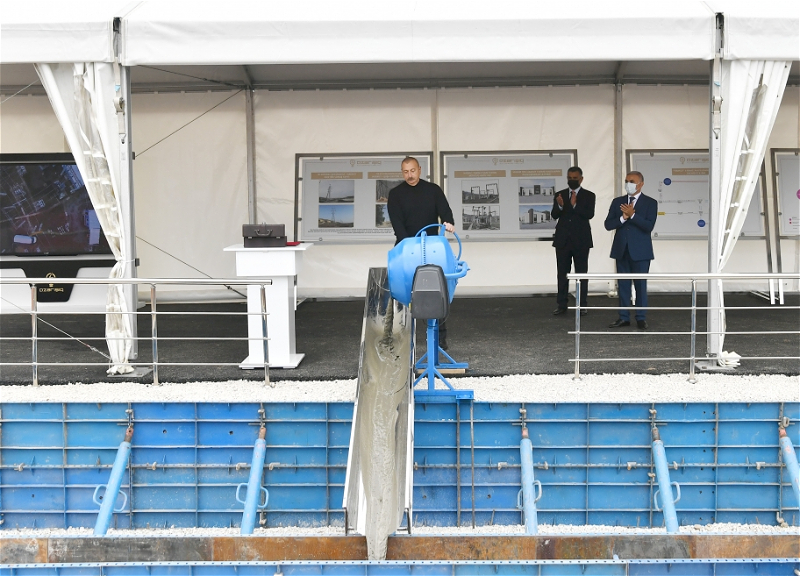 Президент Ильхам Алиев заложил фундамент новой узловой подстанции «Гадрут» - ФОТО