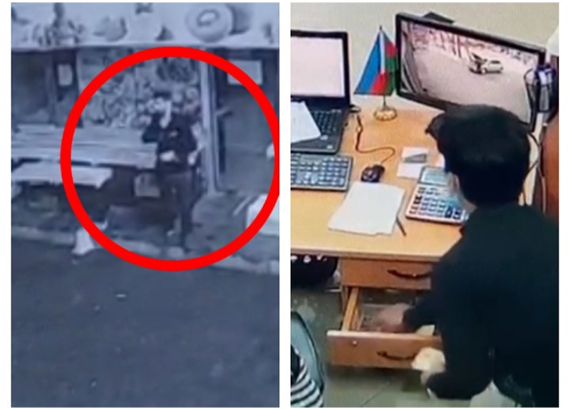 В Баку из кассы украдено 9000 AZN: Камеры наблюдения зафиксировали кражу - ВИДЕО