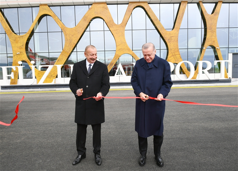 Президенты Азербайджана и Турции открыли Международный аэропорт в Физули - ФОТО - ВИДЕО
