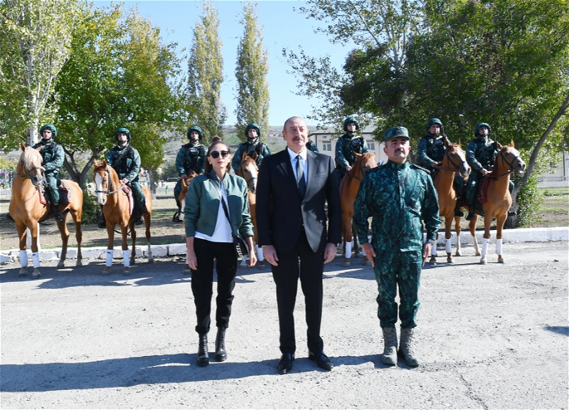 Ильхам Алиев принял участие в открытии комплекса воинской части Госпогранслужбы в Губадлинском районе - ФОТО