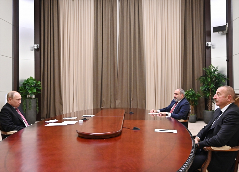 В Сочи состоялась трехсторонняя встреча между Владимиром Путиным, Ильхамом Алиевым и Николом Пашиняном - ФОТО - ВИДЕО