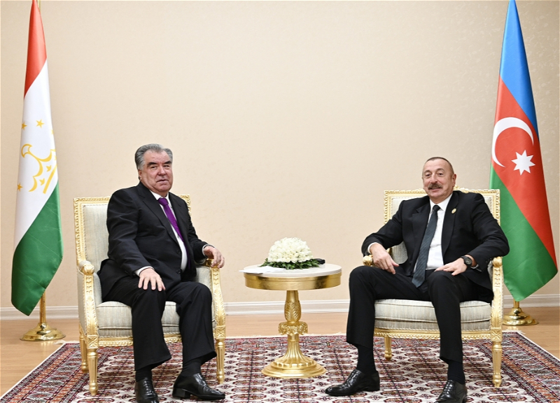 Состоялась встреча Президента Ильхама Алиева с Президентом Таджикистана Эмомали Рахмоном - ФОТО
