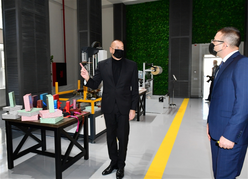 Президент Ильхам Алиев принял участие в открытии предприятия по производству средств упаковки Quba ABAD Factory – ФОТО